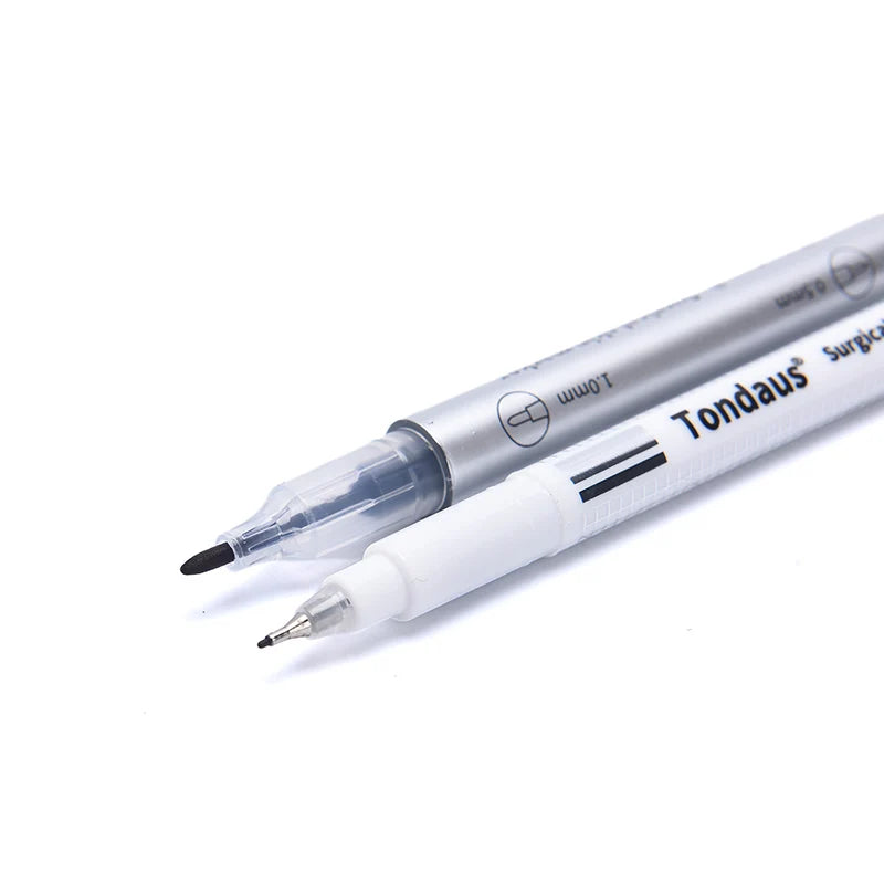 Dual-Head Tattoo Skin Marker Pen with Ruler | Sterilized Tattoo Marker Pen QXL