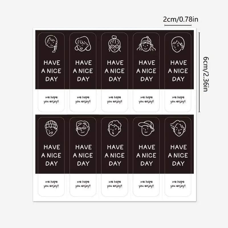 10-Pack Milk Tea Thank You Seal Labels | Self-Adhesive Stickers Decorative Seal Labels QXL