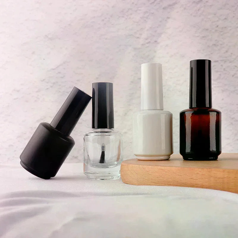 15ml Empty Glass Nail Polish Bottle with Lid & Brush | YOVIP Empty Nail Polish Bottle QXL