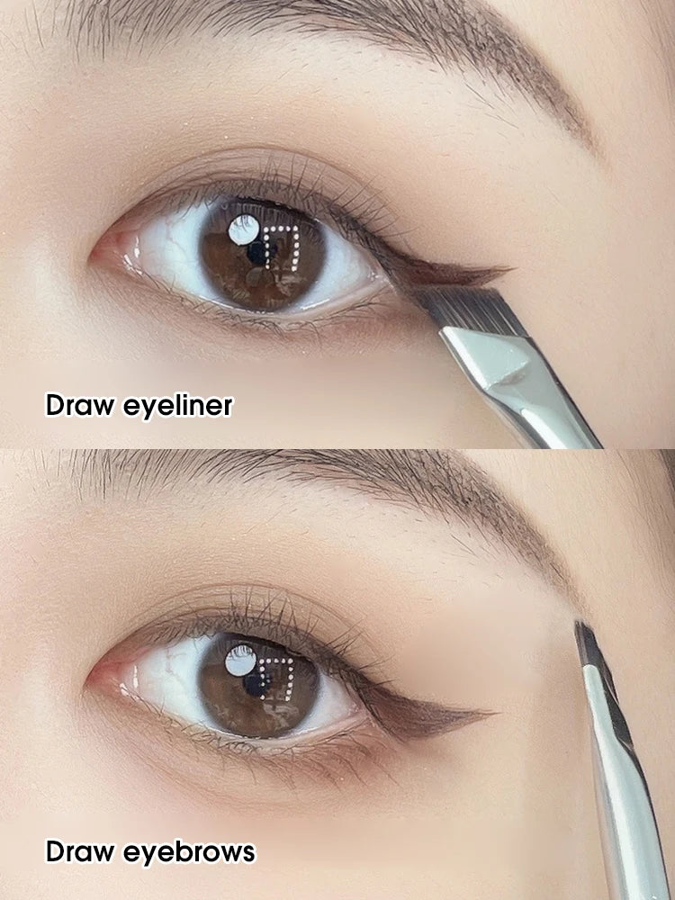 GECOMO Sickle Eyeliner & Eyebrow Brush | Bevel Knife Edge Eye Makeup Brush QXL