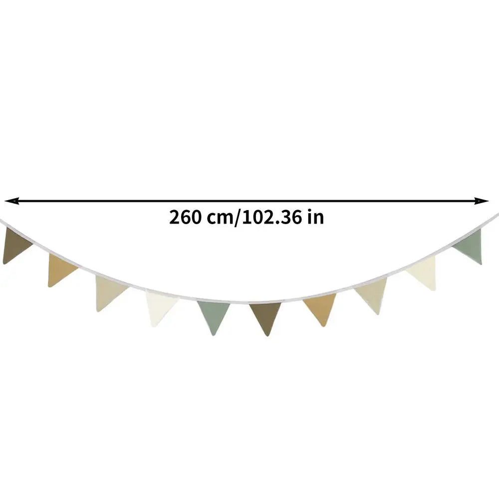 Colorful Triangle Bunting Banner – Party & Wedding Garland Party Bunting Banner QXL green