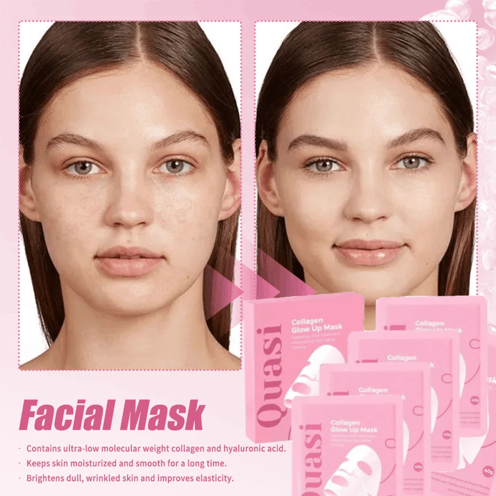 4-Pack Collagen Overnight Face Mask – Hydrating & Brightening Overnight Face Mask QXL