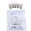 5-Pack E10 LED Screw Bulbs DC 3V–24V | Indicator Signal Light LED Indicator Bulb QXL DC24V
