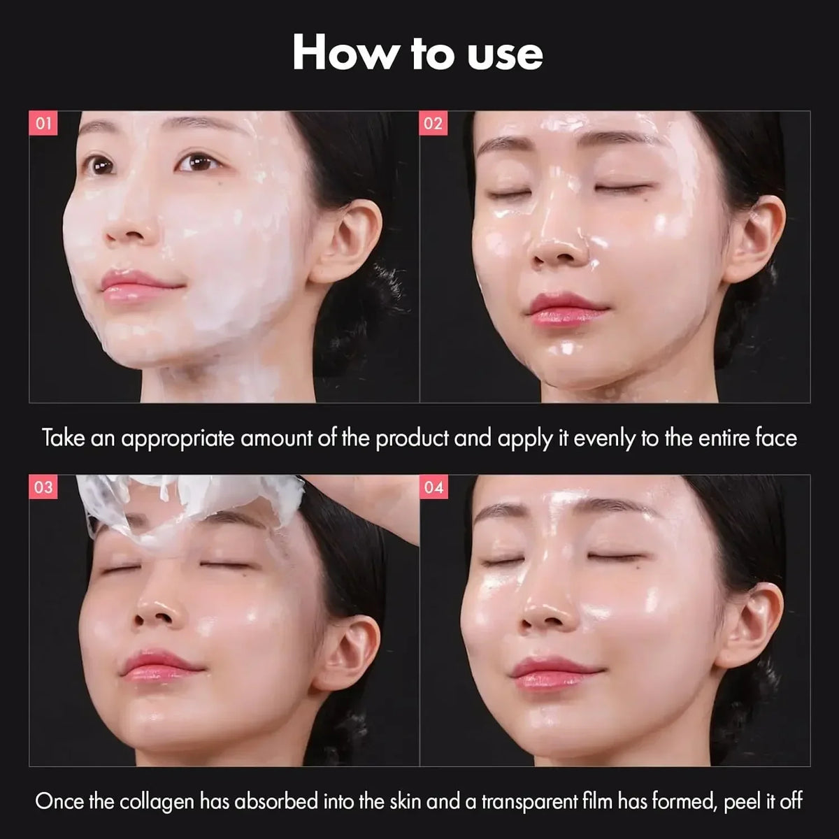 Collagen Wrapping Peel-Off Face Mask 670,000ppm | Glass Skin Collagen Peel-Off Mask QXL