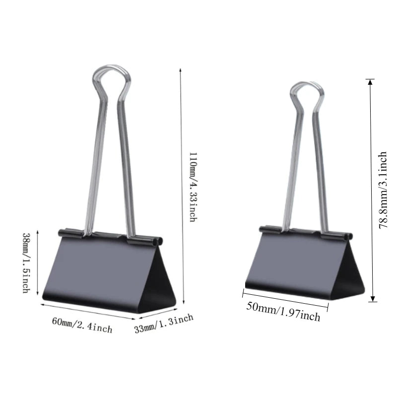 Extra Large 50/60mm Binder Clips | Heavy Duty Paper Clamps Binder Clips QXL
