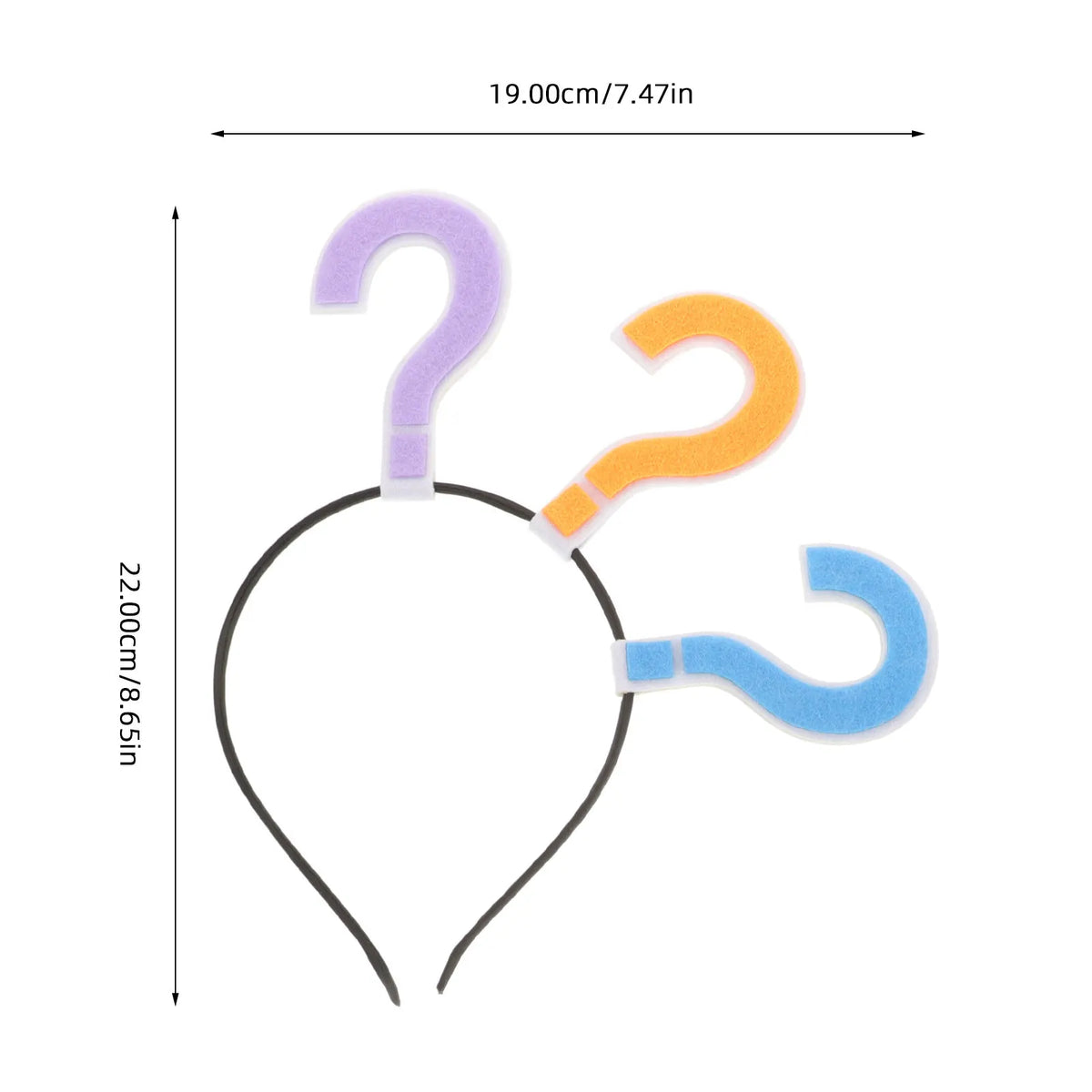 3-Pack Question Mark Headbands | Novelty Party Hair Hoops Novelty Party Headband QXL