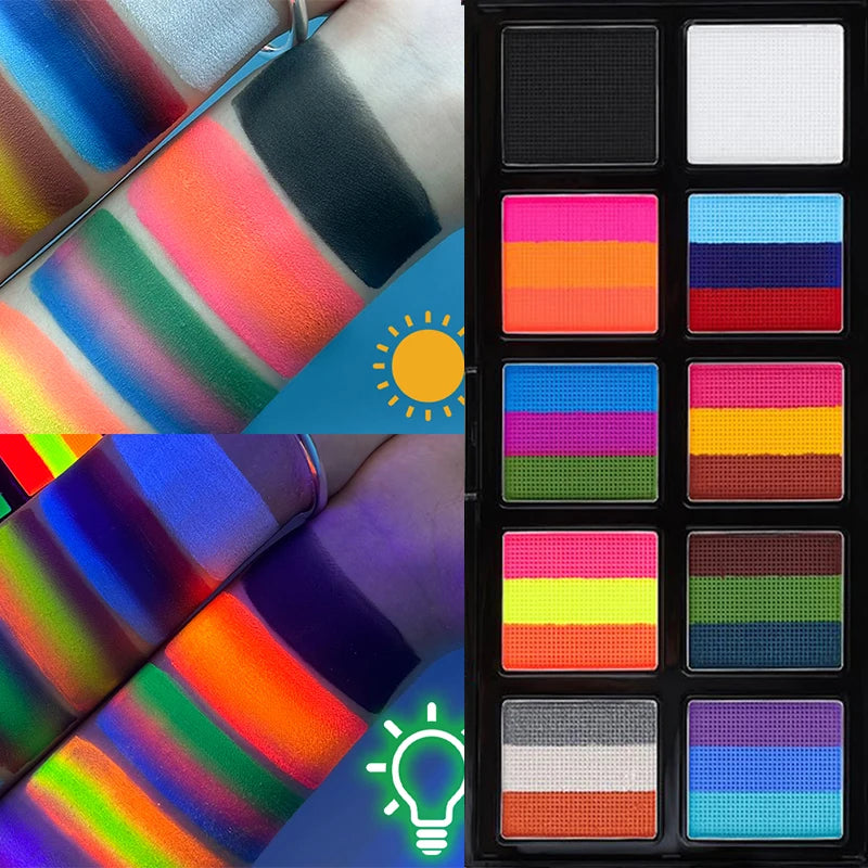 26-Color UV Neon Face & Body Paint | Halloween Party Kit Face & Body Paint QXL