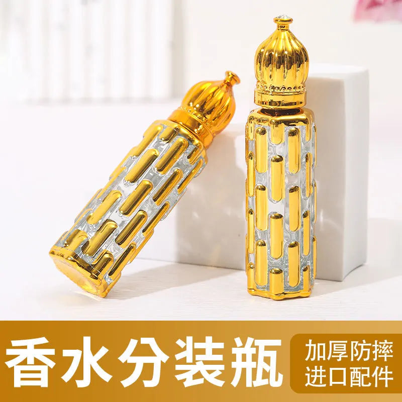 10ml Gold Crown Cap Glass Perfume Refill Bottle | Roll-On Perfume Refill Bottle QXL