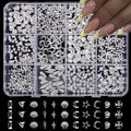 Ocean Theme 3D Metal Nail Studs | Starfish & Seashell Charms Nail Art Studs QXL HZ-243