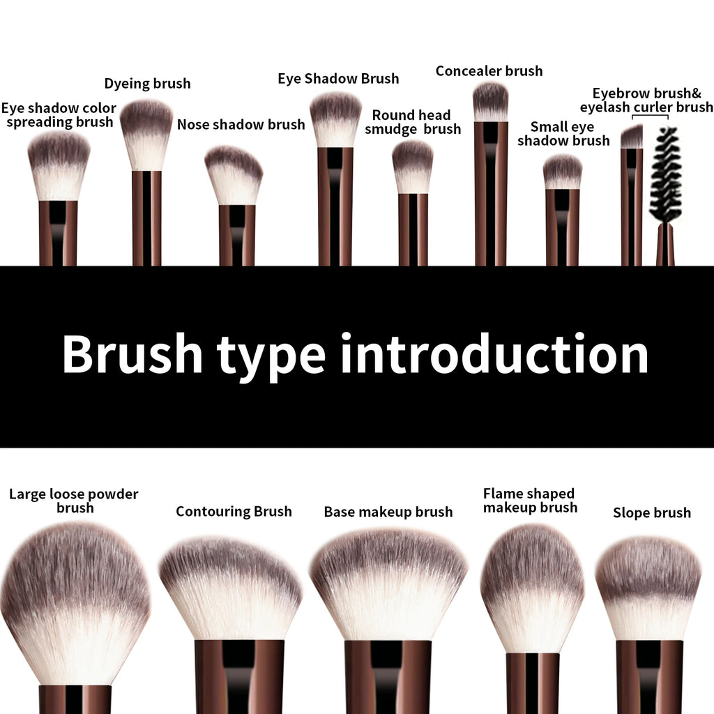 13-Piece Makeup Brush Set | Foundation, Blush & Kabuki Makeup Brush Set QXL