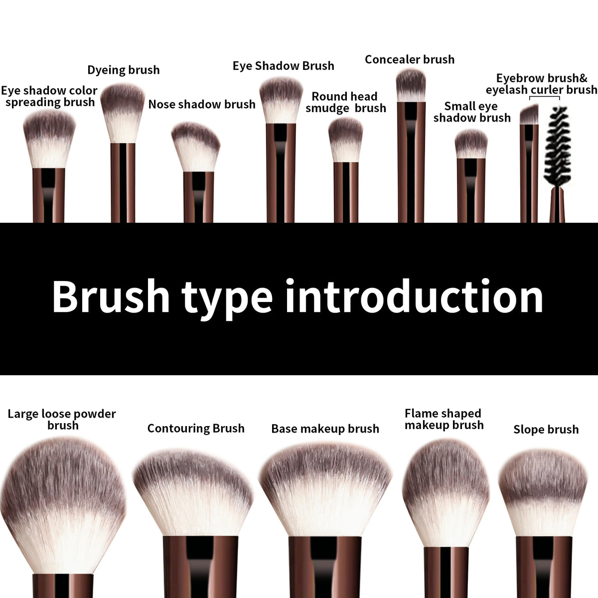 13-Piece Makeup Brush Set | Foundation, Blush & Kabuki Makeup Brush Set QXL