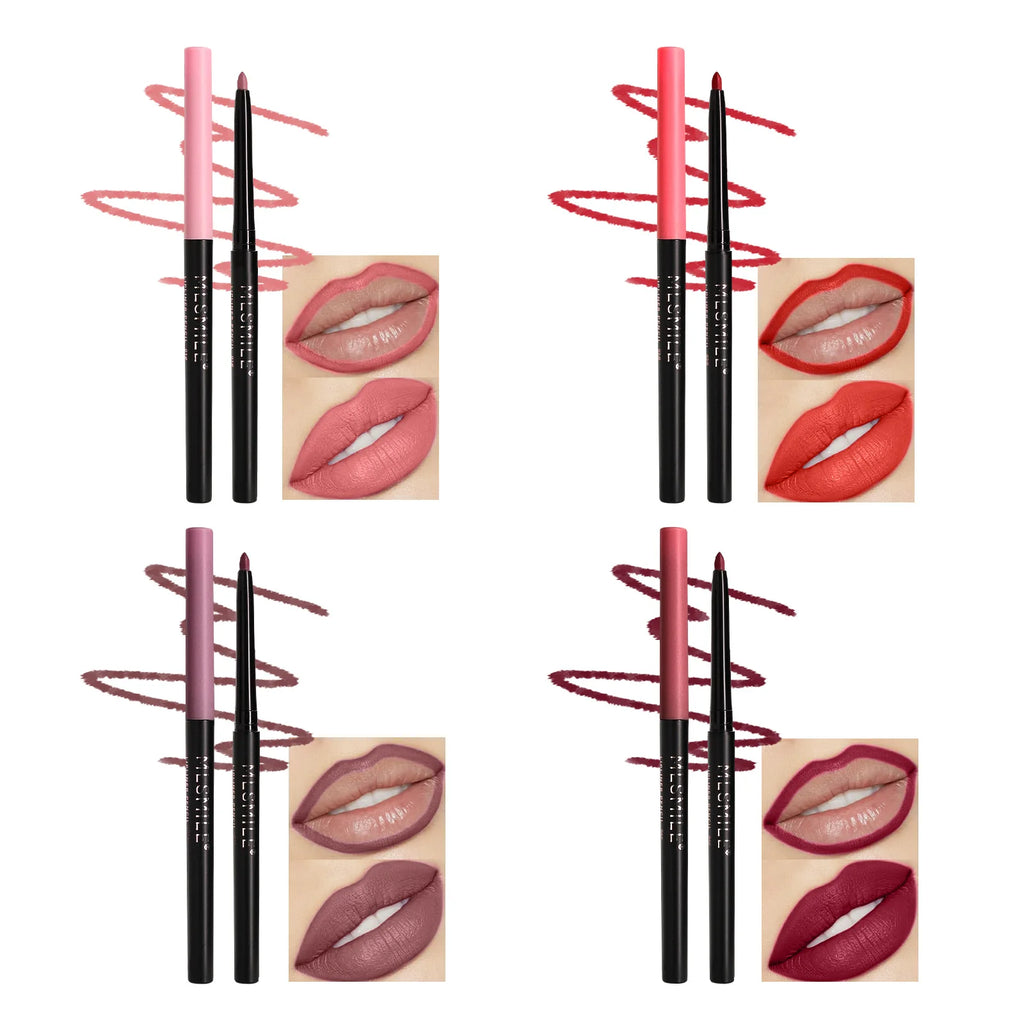 Waterproof Velvet Matte Lip Liner & Lipstick Set | 4-Piece Lip Liner Set QXL