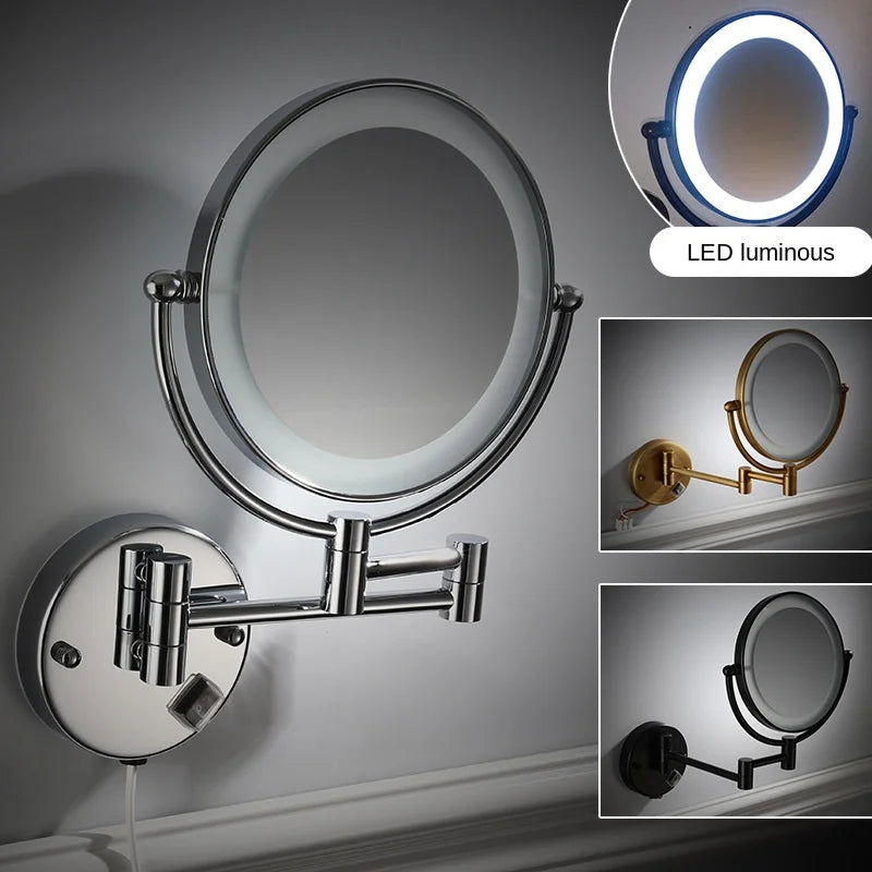 360° Wall-Mounted LED Vanity Mirror | 3x Magnifying Dimmable LED Vanity Mirror QXL