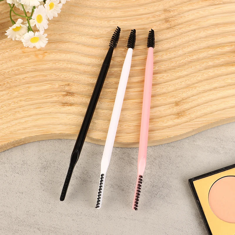 Double-Ended Eyebrow Brush & Eyelash Comb | Reusable Brow Tool Eyebrow Grooming Brush QXL