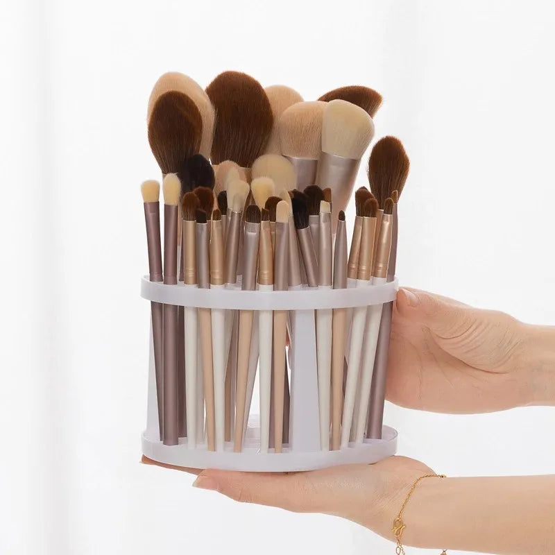 Desktop Makeup Brush & Lipstick Organizer | Cosmetic Storage Rack Makeup Brush Organizer QXL