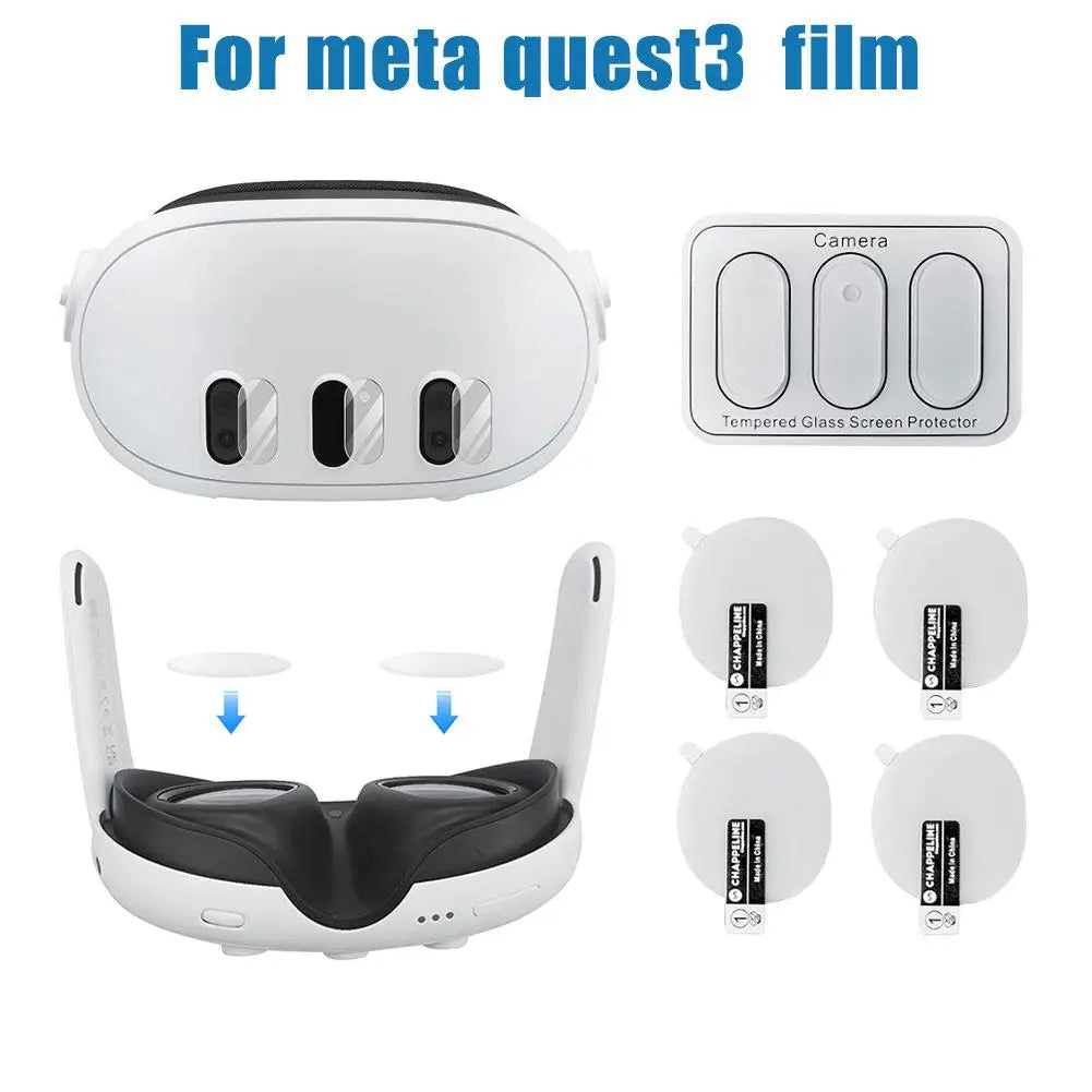 Tempered Glass Lens Protector Set for Meta Quest 3 VR VR Lens Protector QXL