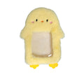Plush Animal Card Holder | Furry ID & Bus Pass Case Bag Charm Card Holder Charm QXL YELLOW