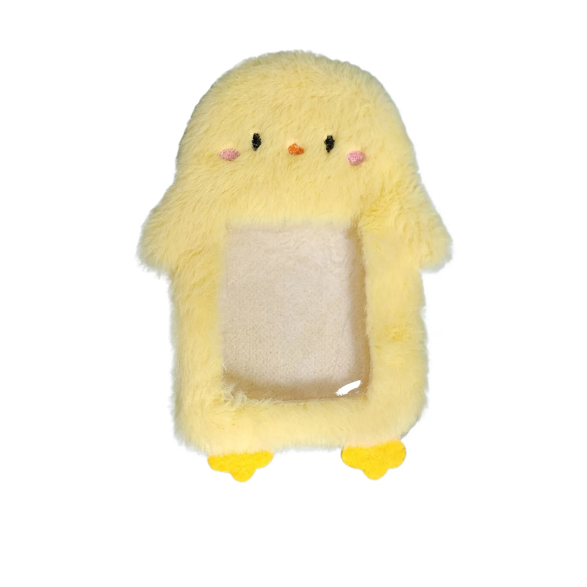 Plush Animal Card Holder | Furry ID & Bus Pass Case Bag Charm Card Holder Charm QXL YELLOW