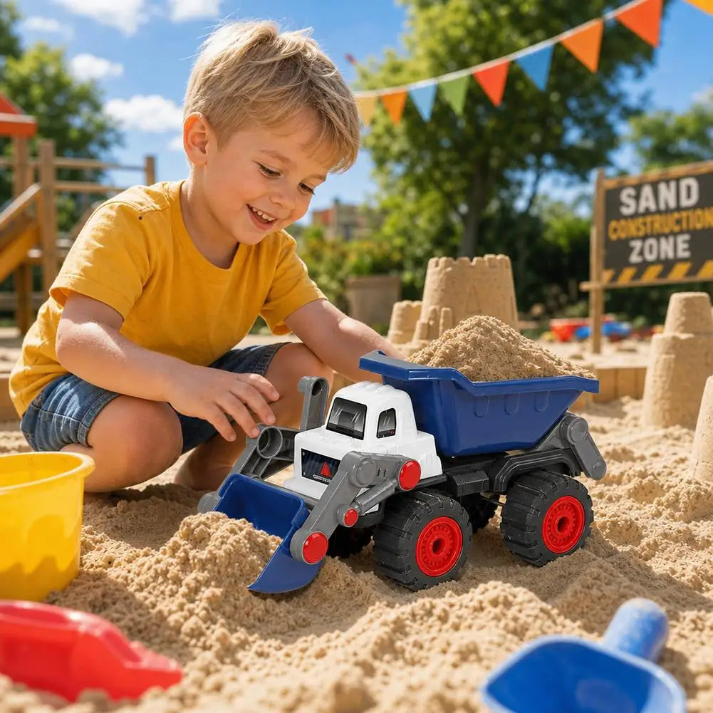 Kids Sand Excavator Truck Toy | Movable Arm Beach Digger Construction Toy Truck QXL