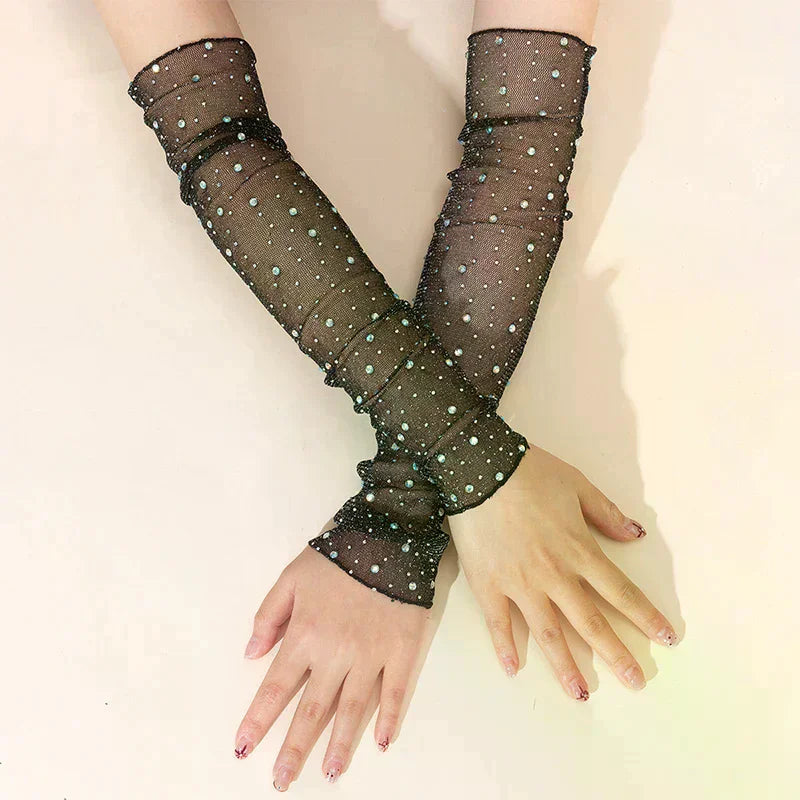Glitter Mesh Lace Arm Sleeves | Nail Art Photography Props Nail Art Arm Sleeves QXL