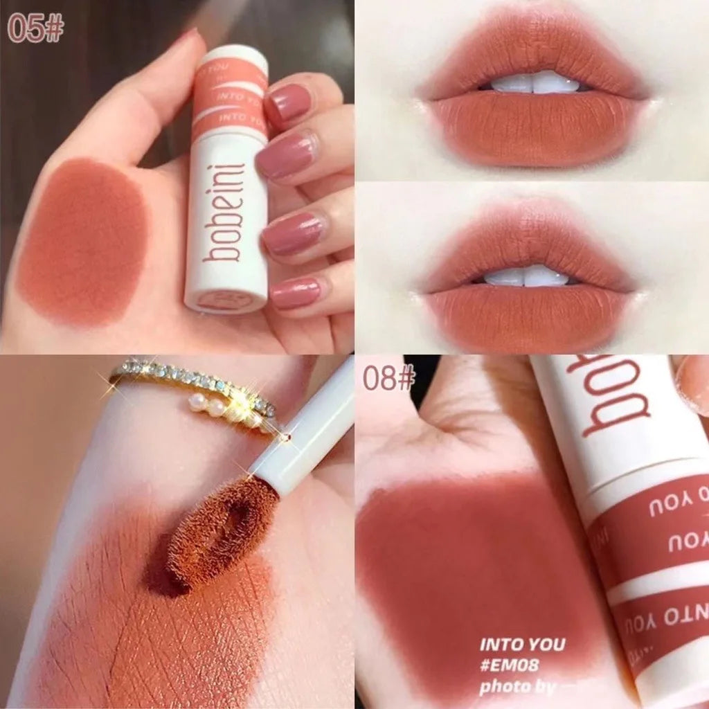 Matte Lip Glaze Dual-Purpose Blush Lipstick | Long-Lasting Matte Lip Glaze QXL
