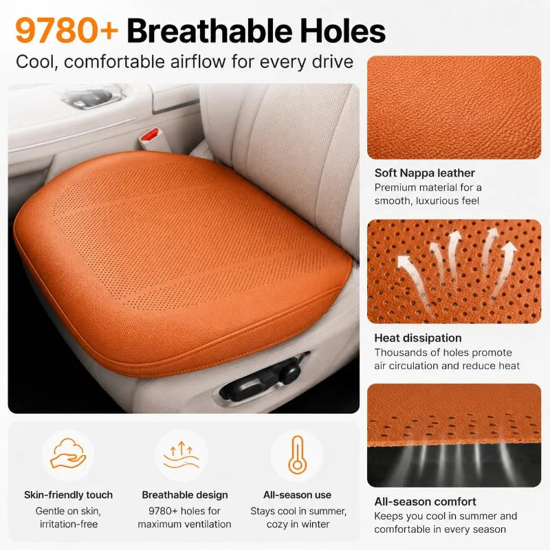 Breathable Perforated Nappa Leather Car Seat Cushion Cover Car Seat Cushion QXL