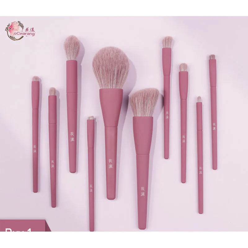 10-Piece Rainbow Makeup Brush Set | Soft Bristles & Storage Makeup Brush Set QXL