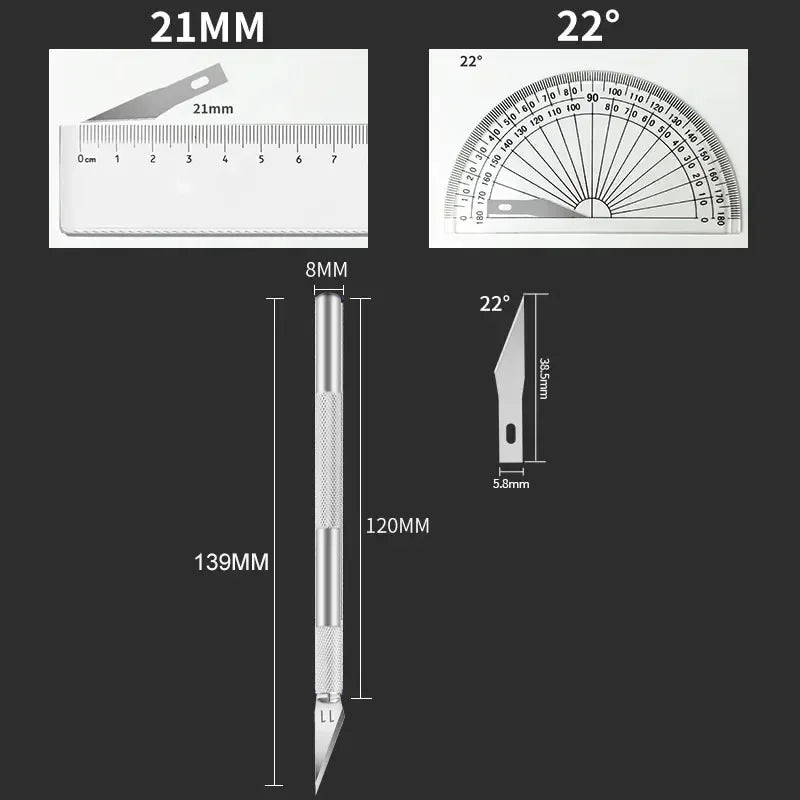 5-Pc Precision Craft Knife Set | PCB Engraving Cutter Kit Precision Craft Knife QXL