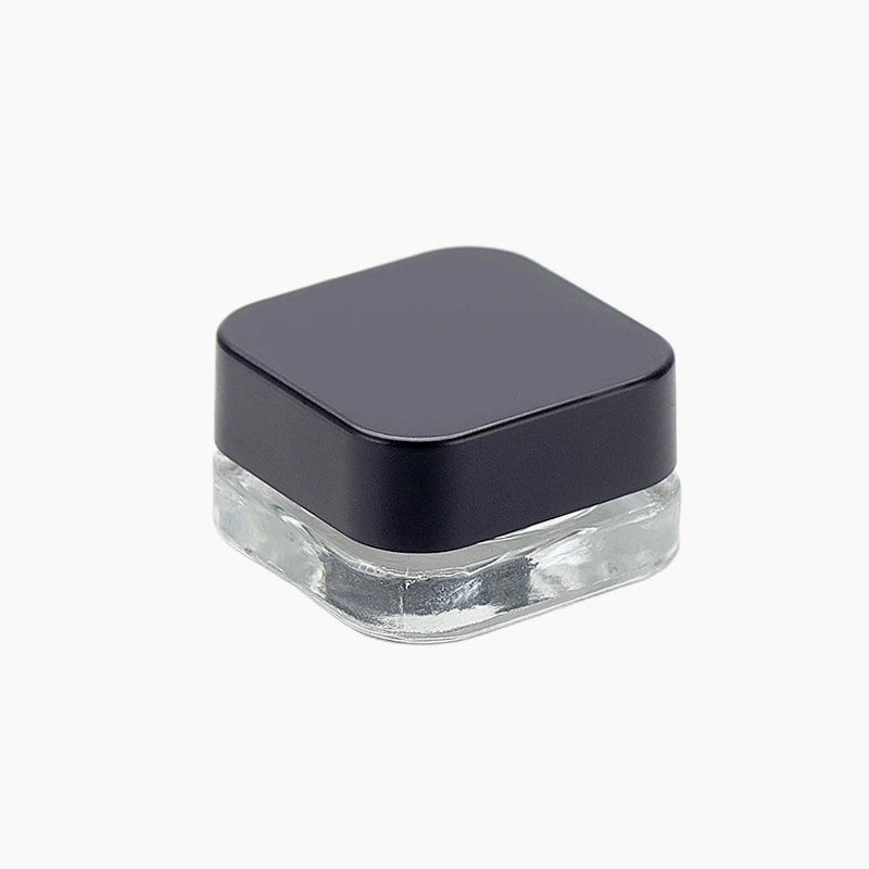 9g Square Glass Refillable Cosmetic Jar | Empty Makeup Pot Cosmetic Storage Jar QXL