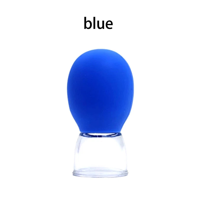 Silicone Cupping Massage Cup – Face, Neck & Body Vacuum Tool Cupping Massage Cup QXL Blue