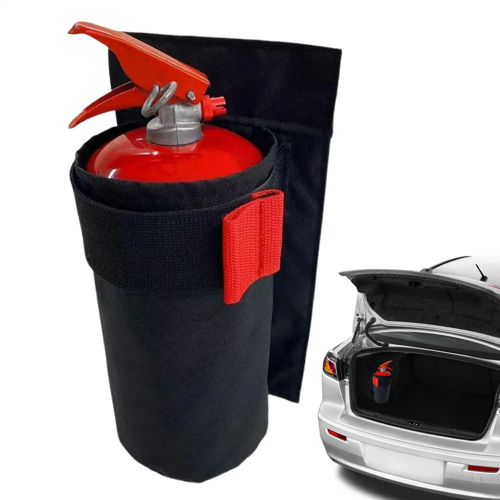 Car Fire Extinguisher Mount Oxford Storage Bag – Universal Fit Fire Extinguisher Mount QXL