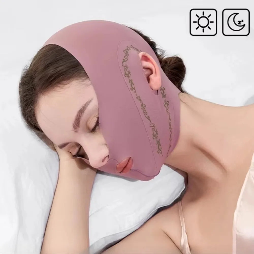 V-Line Face Lifting Belt | Chin Contouring Sleep Mask Face Lifting Belt QXL