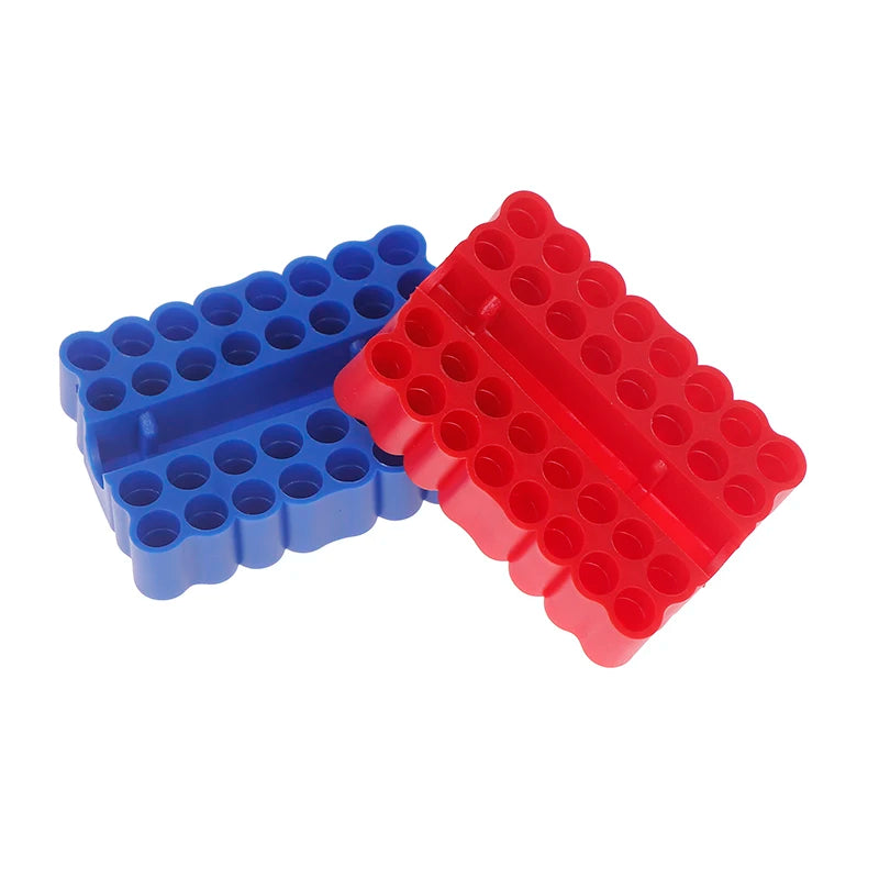 Twin Pack 32-Slot 1/4" Hex Shank Bit Holder & Drill Organizer Bit Holder Organizer QXL
