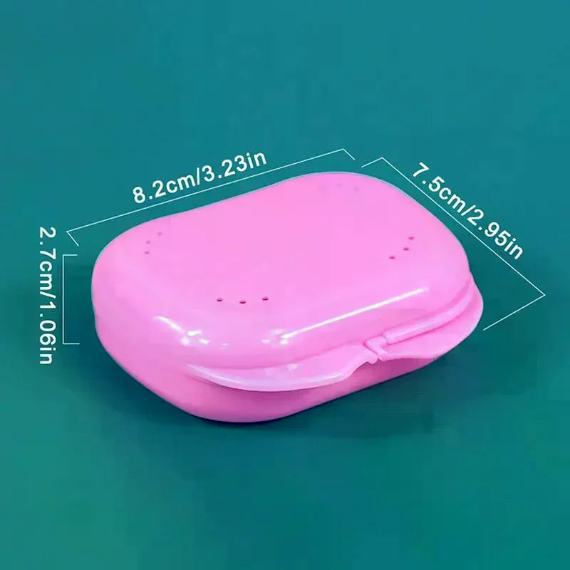 Denture Retainer Case with Vent Holes | Plastic Storage Box Denture Storage Case QXL