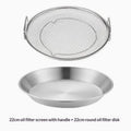 Stainless Steel Mesh Frying Basket & Oil Strainer Tray Set Mesh Frying Basket QXL 22CM