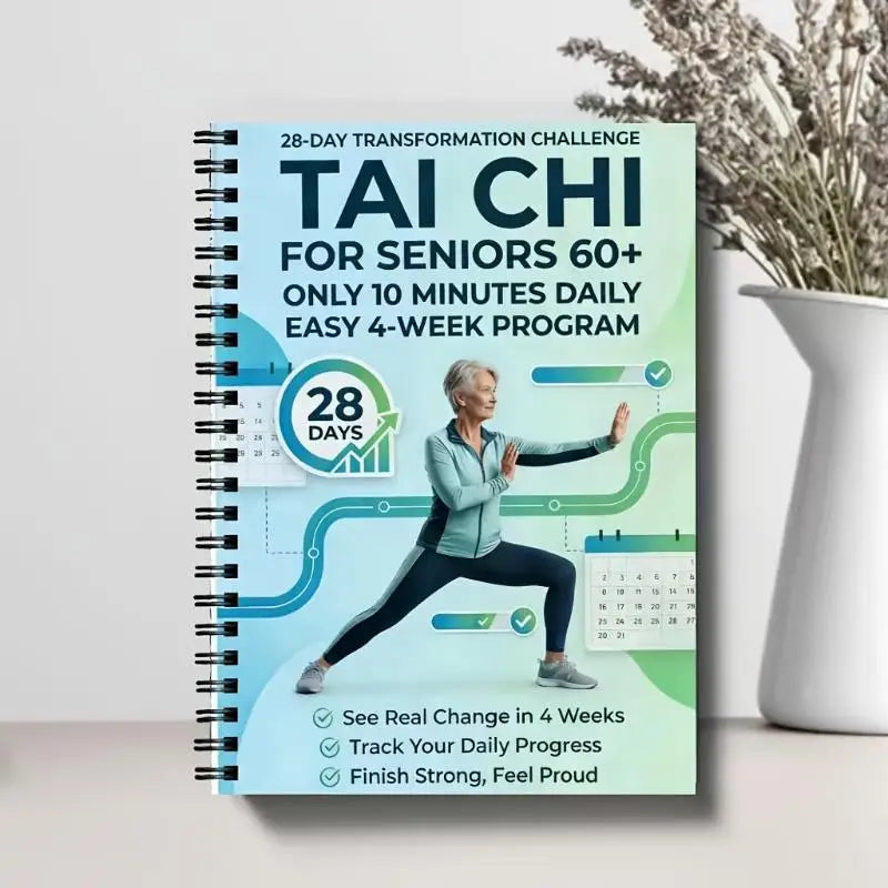 28-Day Tai Chi Walking Book for Seniors | 10-Min Daily Program Fitness Program Book QXL