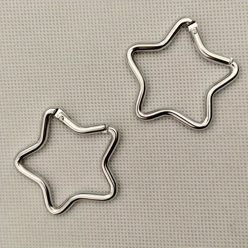Star Aluminum Carabiner Keychain Clips | Camping & Backpack Hook Carabiner Keychain Clip QXL