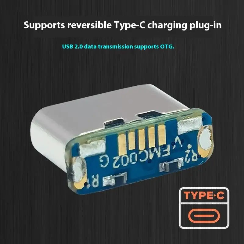 2-Pack USB Type-C 5-Pin Female SMD Socket | PCB Solder Connector USB PCB Connector QXL