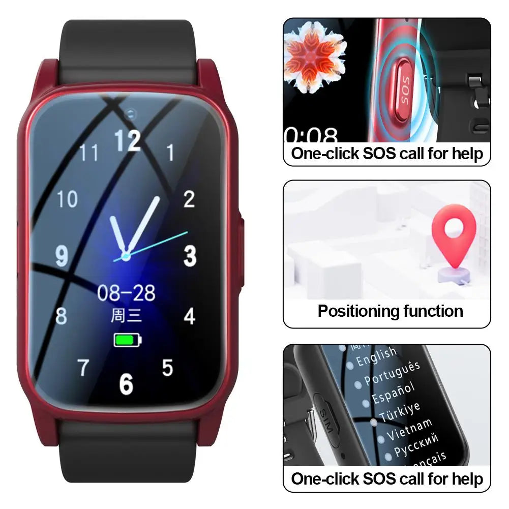 GPS Smart Watch for Seniors | SOS, Heart Rate & IP67 Senior GPS Smart Watch QXL