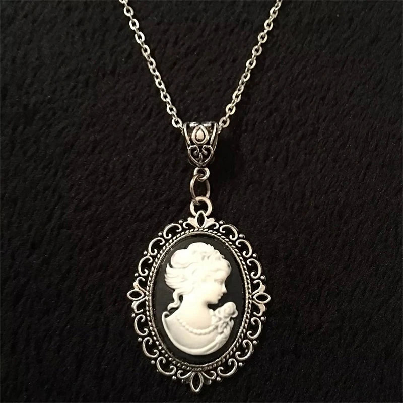 Victorian Cameo Choker Necklace | Gothic Vintage Charm Cameo Choker Necklace QXL