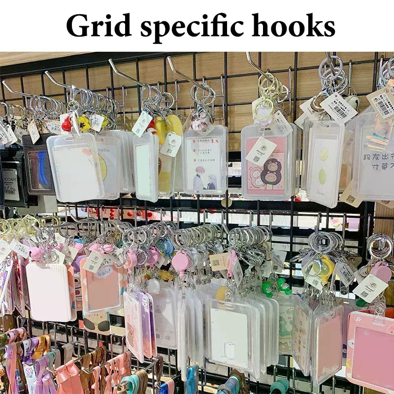 10-Pack Iron Wire Mesh Grid Hooks 3.3mm | 5–20cm Display Wire Grid Hooks QXL
