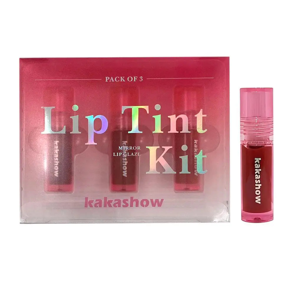 3-Piece Mirror Lip Gloss Set | Glossy Tint & Moisturizing Lip Gloss Set QXL 1set CN