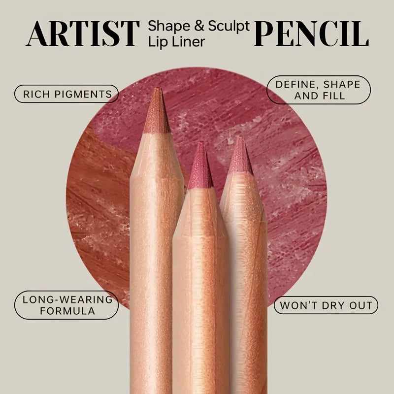 Nude Matte Lip Liner – Waterproof High-Pigment Lip Pencil Lip Liner Pencil QXL