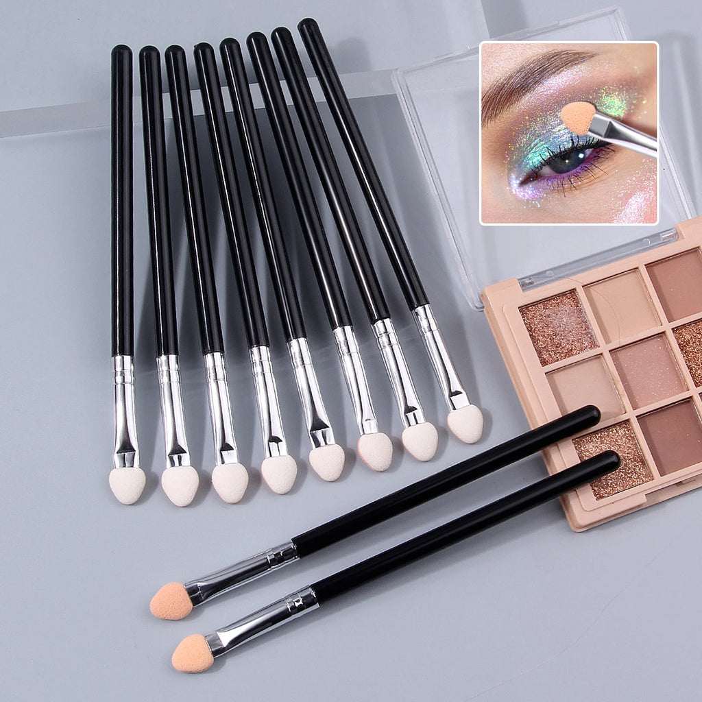 10-Pack Dual-Ended Eyeshadow Sponge Sticks | Makeup Applicators Eyeshadow Applicator QXL