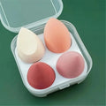 4-Pack Anti-Bacterial Makeup Sponges with Holder | Blender Set Makeup Sponge Set QXL Pink