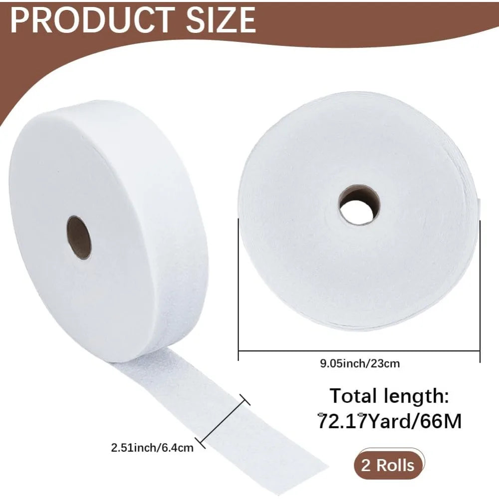 Jelly Roll Batting Strips 2½" x 72 Yd | White Polyester 2-Pack Quilting Batting Strips QXL