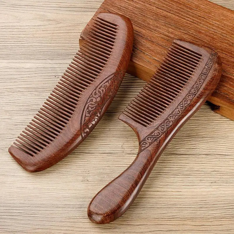 Pocket Sandalwood Fine-Tooth Comb | Anti-Static Hair & Beard Pocket Hair Comb QXL