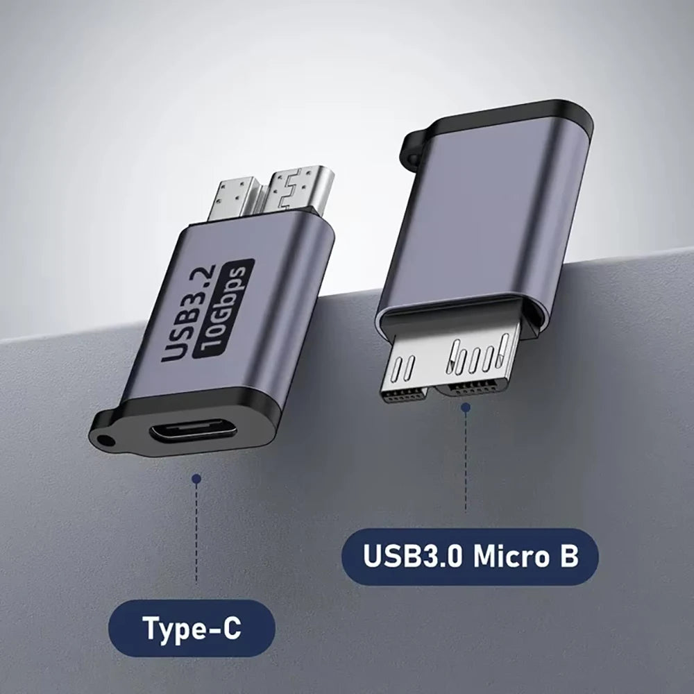 USB 3.0 Micro-B to USB-C Female Adapter | HDD 10Gbps USB Cable Adapter QXL