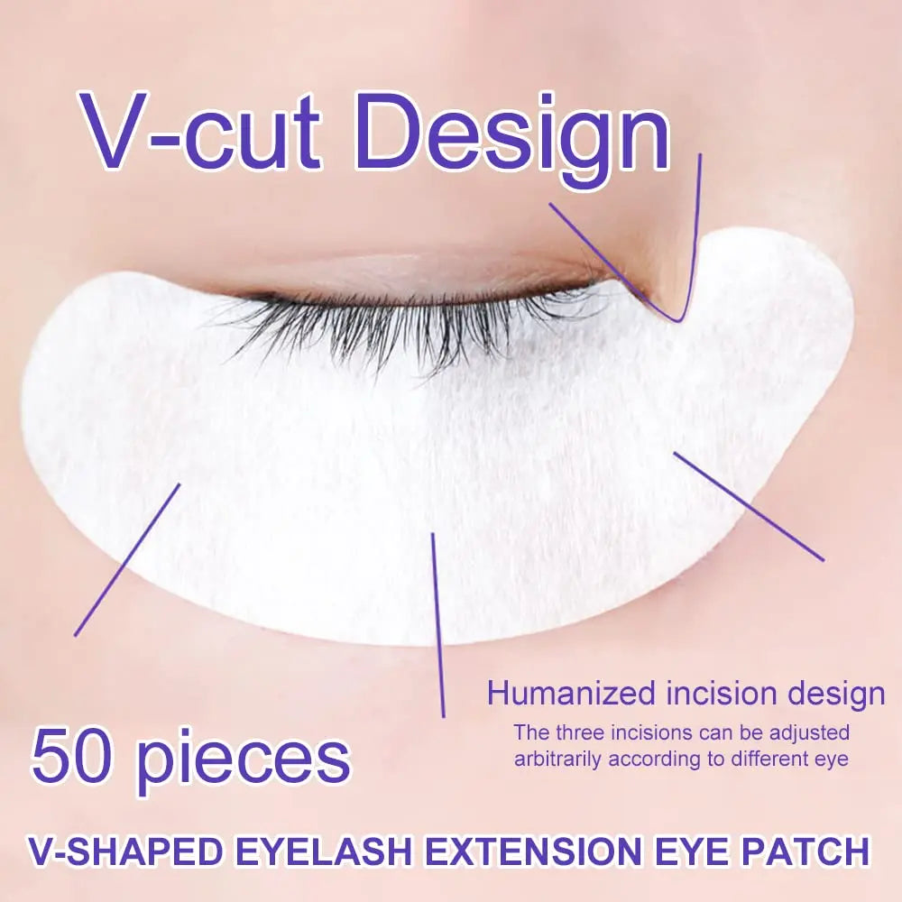 50-Pack Hydrogel Under Eye Pads for Eyelash Extensions Lash Extension Pads QXL