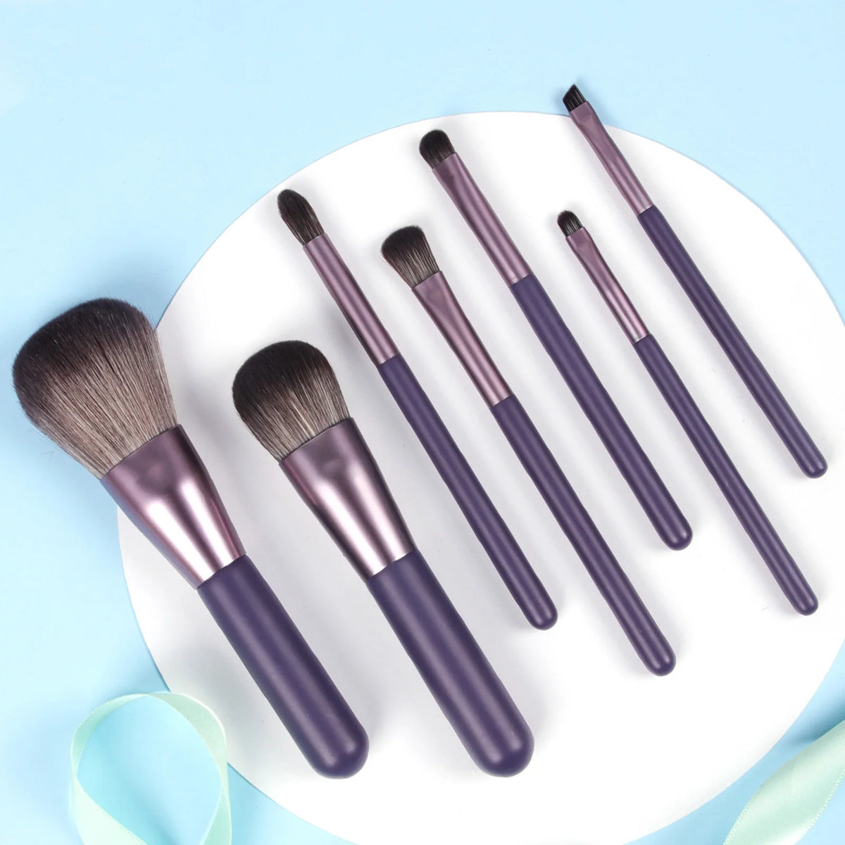 7-Piece Makeup Brush Set with PU Storage Bucket | Ronshadow Makeup Brush Set QXL
